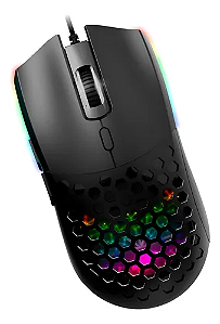 Mouse Gamer Kmex M136, 7.200 Dpi, Argb, Preto