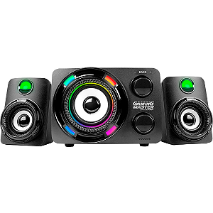 Caixa De Som Gamer Kmex Ss-9800, Rgb, 9.9 Watts Rms, P2, Subwoofer