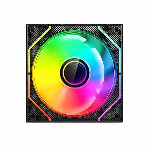 Cooler Fan Rgb C3Tech F9-L300Bkrgb, Conector Molex, Led, 120X120X25 Mm, Preto