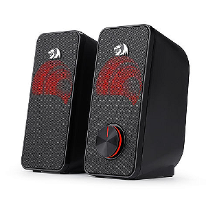 Caixa De Som Gamer Redragon Stentor Gs500, Áudio 2.0, 2Watts x5, Usb, Led Vermelho, Preto