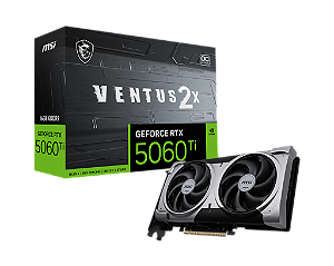 Placa De Vídeo Geforce Ddr7 16Gb/128 Bits Rtx 5060 Ti Msi, Ventus 2X, 2 Fans, Dp, Hdmi, 912-V535-027