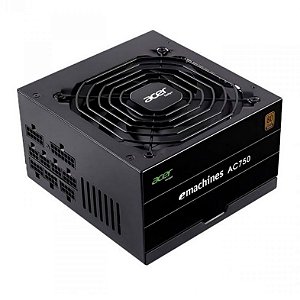 Fonte Atx 0750 W Acer Ac750 Black, 80 Plus Bronze, Pfc Ativo, Com Cabo, Preta