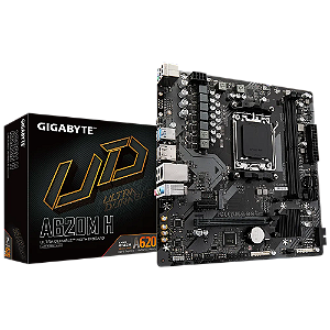 Placa Mãe Am5 Gigabyte A620M H, Ddr5 128Gb, M2/Nvme, Displayport, Hdmi, Preta