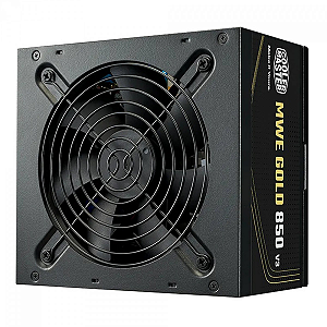 Fonte Atx 0850 W Cooler Master Mwe Gold 850 V3, Mpe-8506-Acag-Bbr, 80 Plus Gold, Pfc Ativo, Com Cabo, Preta