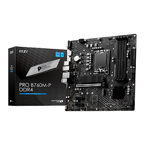 Placa Mãe 1700 12ª, 13ª, 14ª Geração Msi Pro B760M-P, Ddr4 128Gb, Dp, Hdmi, Vga, Usb 3.2, M2/Nvme, Preta
