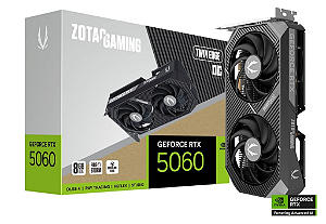 Placa De Vídeo Geforce Ddr7 08Gb/128 Bits Rtx 5060 Zotac Gaming, 2 Fans, Dp, Hdmi, Zt-B50600H-10M, Preta
