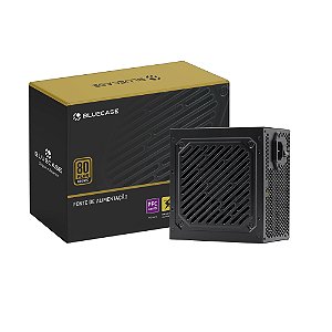 Fonte Atx 0400 W Bluecase, Blu400R-82E, 80 Plus Bronze, Pfc Ativo, Com Cabo, Com Caixa, Preta, Becpfc
