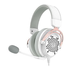 Headset Gamer Redragon Diomedes H388-W, P3+Usb, Branco