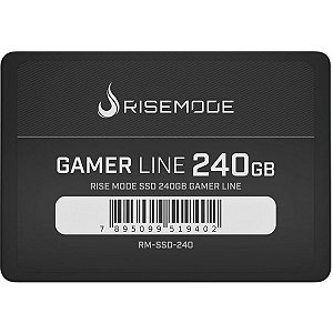 Ssd Sata3 240 Gb Rise Mode Gamer Line Rm-Ssd-240, Lê: 530 Mb/S, Grava: 520 Mb/S, 2.5"