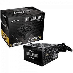 Fonte Atx 0850 W Asrock Challenger, 80 Plus Gold, Pfc Ativo, Com Cabo, Com Caixa, Preta