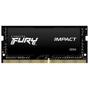 OPENBOX - Memória Notebook Ddr4 08Gb/3200 Mhz Kingston Fury Impact, Cl 22, 1.2V, Kf432S20Ib/8, Preta