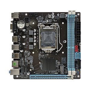 Placa Mãe 1155 2ª, 3ª Geração Bluecase Bmbb75-G3Hgu-Itxblk, Ddr3 16Gb, M2/Nvme, Hdmi, Vga, 1000 Mb/S, Preta
