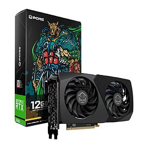 Placa De Vídeo Geforce Ddr6 12Gb/192 Bits Rtx 3060 Pcyes Graffiti, 2 Fans, Dp, Hdmi, Pvrtx3060Bl2F, Preta