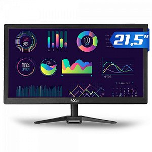 Monitor Led 21.5", 060Hz, 8Ms, Vx Pro Vx215X, Va, Hd+, Hdmi, Vga, Vesa, Preto