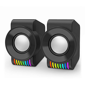 Caixa De Som Gamer Redragon Kage Gs514, Áudio 2.0, 3Watts x2, 3.5Mm+Usb, Rgb, Preto