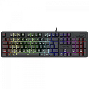 Teclado Gamer Usb Membrana Redragon Netherbane K521-Rgb, Rgb, Abnt2, Preto
