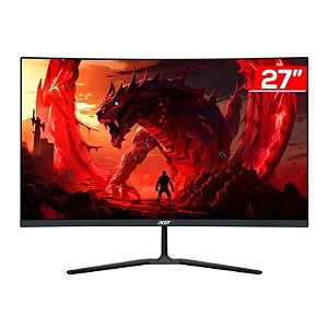 Monitor Gamer Led 27", 240Hz, 1Ms, Acer Curvo Nitro Ed270 W0Biip, Va, Fhd, Dp, Hdmi, Vesa, Preto