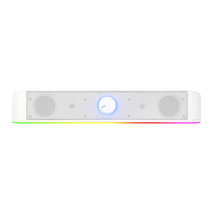 Soundbar Gamer Redragon Adiemus Gs560W, Rgb, Áudio 2.0, 3Watts x2, P2, Usb, Branca