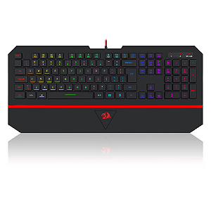 Teclado Gamer Usb Membrana Redragon Karura 2, Preto, Rgb, Abnt2, K502Rgb