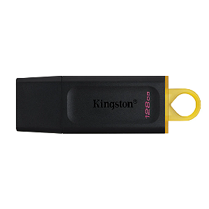 Pen Drive 128 Gb Kingston Dtx/128Gb Datatraveler Exodia, Usb 3.2, Preto