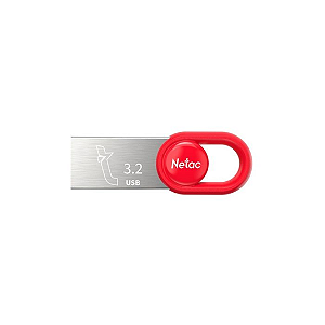 Pen Drive 064 Gb Netac Um2 Nt03Um2N-064G-32Re, Usb 3.2, Prata e Vermelho