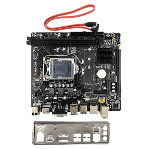 Placa Mãe 1155 2ª, 3ª Geração Hayom Plm2301, Ddr3 16Gb, M2/Nvme, Hdmi, Vga, 1000 Mb/S, Sem Caixa, Preta