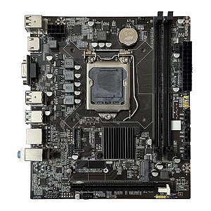 Placa Mãe 1151 6ª, 7ª, 8ª, 9ª Geração Bluecase H110 Bmbh110-D3Hgu-M2R3Bx, Ddr4 32Gb, M2/Nvme, Hdmi, Vga, Preta