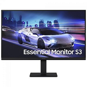 Monitor Gamer Led 24", 120Hz, 5Ms, Samsung Essential S3 Ls24F320Galmzd, Ips, Fhd, 2x Hdmi, Vesa, Preto