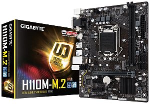 Placa Mae 1151 6ª, 7ª Geração Gigabyte H110M-M.2 DDR4, mATX, M.2, Intel