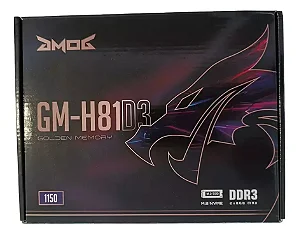 Placa Mãe 1150 4ª, 5ª Geração Gmog H81 Gm-H81D3, Ddr3 16Gb, M2/Nvme, Hdmi, Vga, 1000 Mb/S, Vermelha e Preta