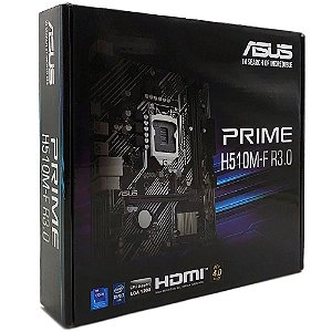 OPENBOX - Placa Mãe 1200 10ª, 11ª Geração Asus Prime H510M F R3.0, Ddr4 64Gb, Hdmi, Usb3.2, M2/Nvme, Preta
