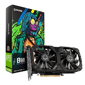 Placa De Vídeo Geforce Ddr6 08Gb/256 Bits Rtx 2060 Super Pcyes, 2 Fans, Dp, Hdmi, Pvr20608Tigr6Df4, Preta