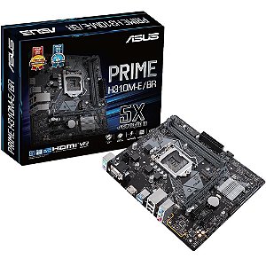 Placa Mae 1151 8ª Geração Asus Prime H310M-E/BR DDR4, mATX, Intel, M.2