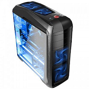 Gabinete Gamer Bluecase Bg-024, Sem Fonte, Sem Fan, Usb 3.0, Preto