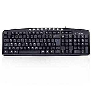 Teclado Multimídia Usb C3Tech Kb2237-Bk, Preto