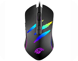 Mouse Gamer Kmex Mo-Ya37, 3200 Dpi, Rgb Led, Ergonômico, Óptico, 7 Botões, Usb