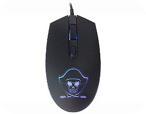 Mouse Gamer Kmex Pirata M340, 4 Led, 1.200 Dpi, Óptico, Preto, 7 Botões, Usb