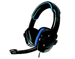 Headset Gamer Kmex Ar-S501, Stereo, Preto Com Azul, Com Microfone, Gaming