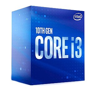 Processador 1200 Intel 10ª Geração Core I3-10100, Cache 6Mb, 360 Ghz, Max Turbo 430 Ghz