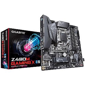 Placa Mãe 1200 10ª Geração Gigabyte Z490M Gaming X, Ddr4 128Gb, M2/Nvme, Displayport, Hdmi