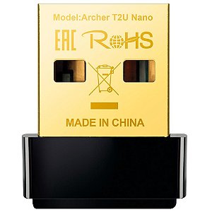 Adaptador Sem Fio Tp-Link Archer T2U Nano Ac600, Wireless, Dual Band 24/5 Ghz, 633 Mb/s, Usb 20