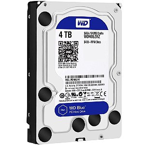 Hd Desktop 4 Tb Western Digital Wd40Ezrz Blue, 5400 Rpm, Cache 64 Mb, 3.5", Sata 6 Gb/S