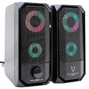 Caixa De Som Gamer Husky Cx-Hst-Ra, Gaming Storm, Rainbow, 6 Watts Rms, Usb