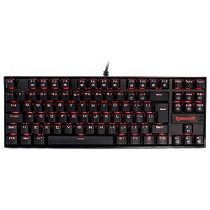 Teclado Gamer Mecânico Redragon Kumara, Switch Outemu Blue, K552-2 Pt-Blue, Led Vermelho, Abnt2