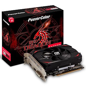 Placa De Vídeo Radeon Ddr5 4Gb/128 Bits Rx550 Power Color, Red Dragon, Axrx 550 4Gbd5-Dh