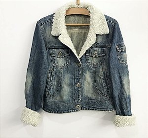 jaqueta jeans pelego