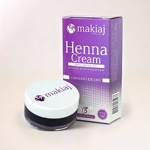 Henna Cream Creme Para Sobrancelha Makiaj- Castanho escuro