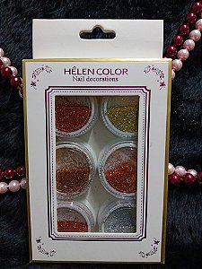 Glitter Flocado -  Decoração -  Encapsulado-  Nail-  Médio Helen Color