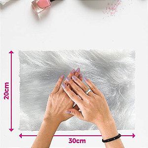 Tapete Lindíssimo Para Manicure Pelúcia - Pelo Longo
