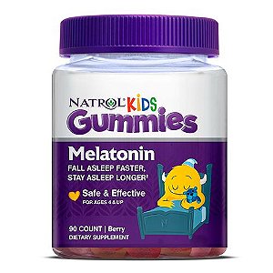 Melatonina Natrol Kids 1mg - Em Gomas para Crianças (90 gomas) - Sabor Berry - Original Importado EUA